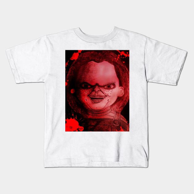 Here's Chucky Kids T-Shirt by RG Illustration